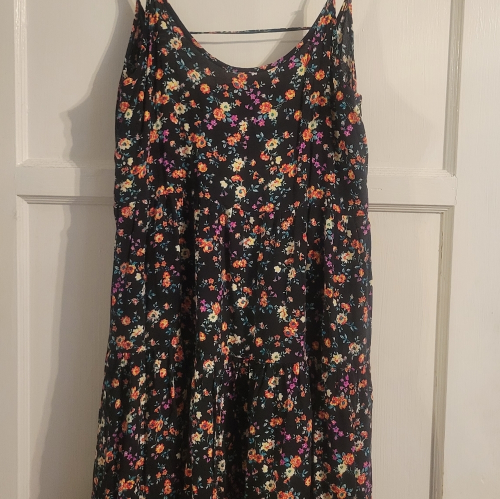 Black floral dress